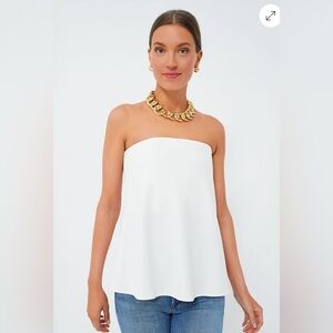 Tuckernuck White Strapless Blouse